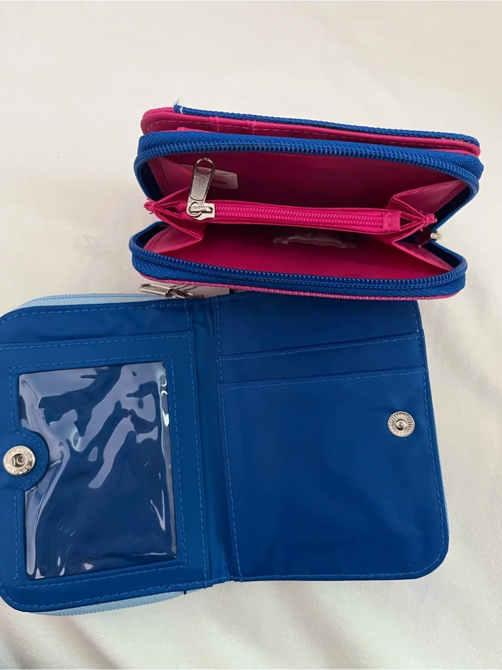 Vintage Cartoon Network Powerpuff Girls Kids Wallet Pink & Blue Y2K Deadstock